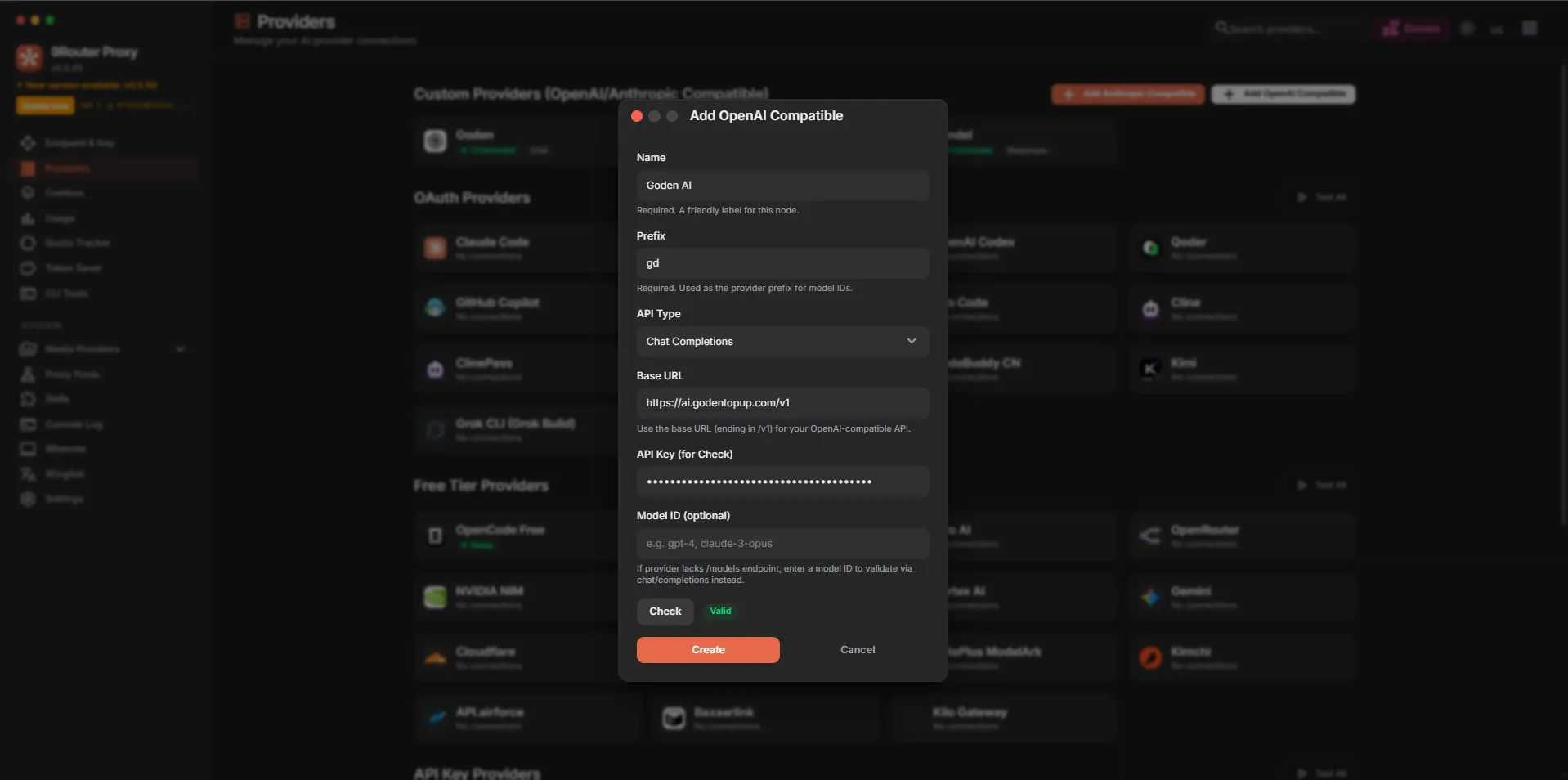 Screenshot langkah 3: Isi Detail Provider