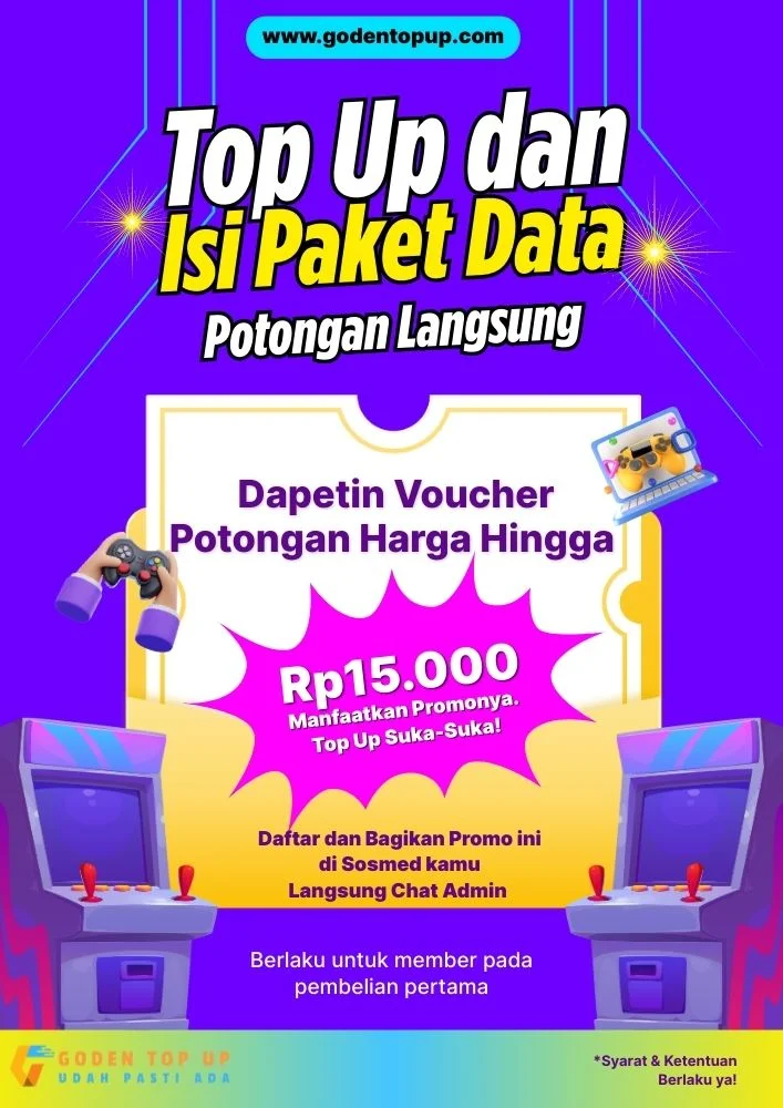 Voucher Diskon Rp15.000 Di Goden Top Up