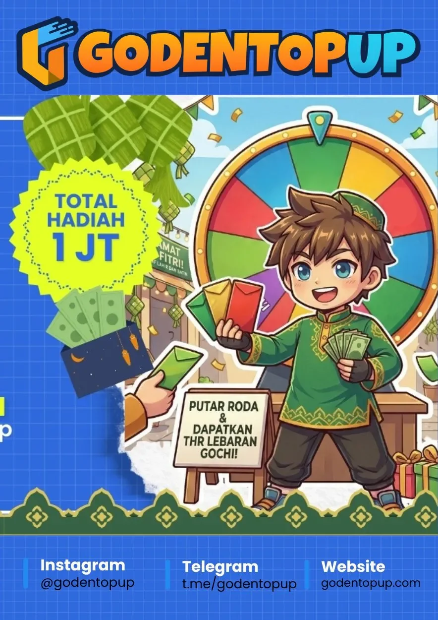Ikuti event Spin Wheel Bagi-Bagi THR spesial Lebaran dari GodenTopUp!